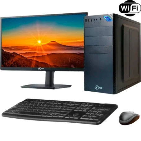 Computador Completo Pc Cpu Monitor 19" Intel Core i7 VGA 8GB SSD 240GB Wi-Fi Windows 10 com Teclado e Mouse Desktop - Imagem 2