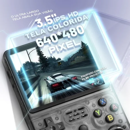 Console Portátil R36S + de 15.000 Jogos Vídeo Game 64g Linux Tela IPS 3.5 Polegadas - Imagem 6
